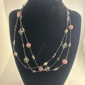 Elegant Multi-Strand Beaded Necklace